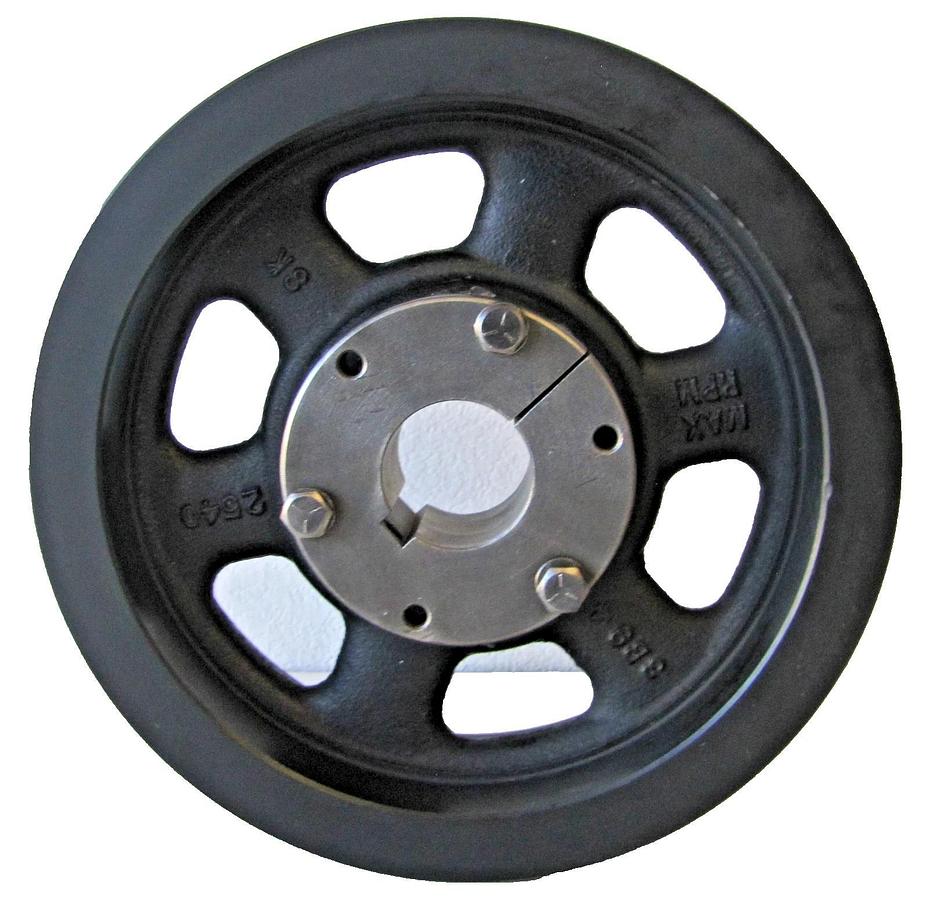 Used SK 3B94 3 Groove V-Belt Pulley 9.75" OD with Bushing 1-5/8" Keyed Bore