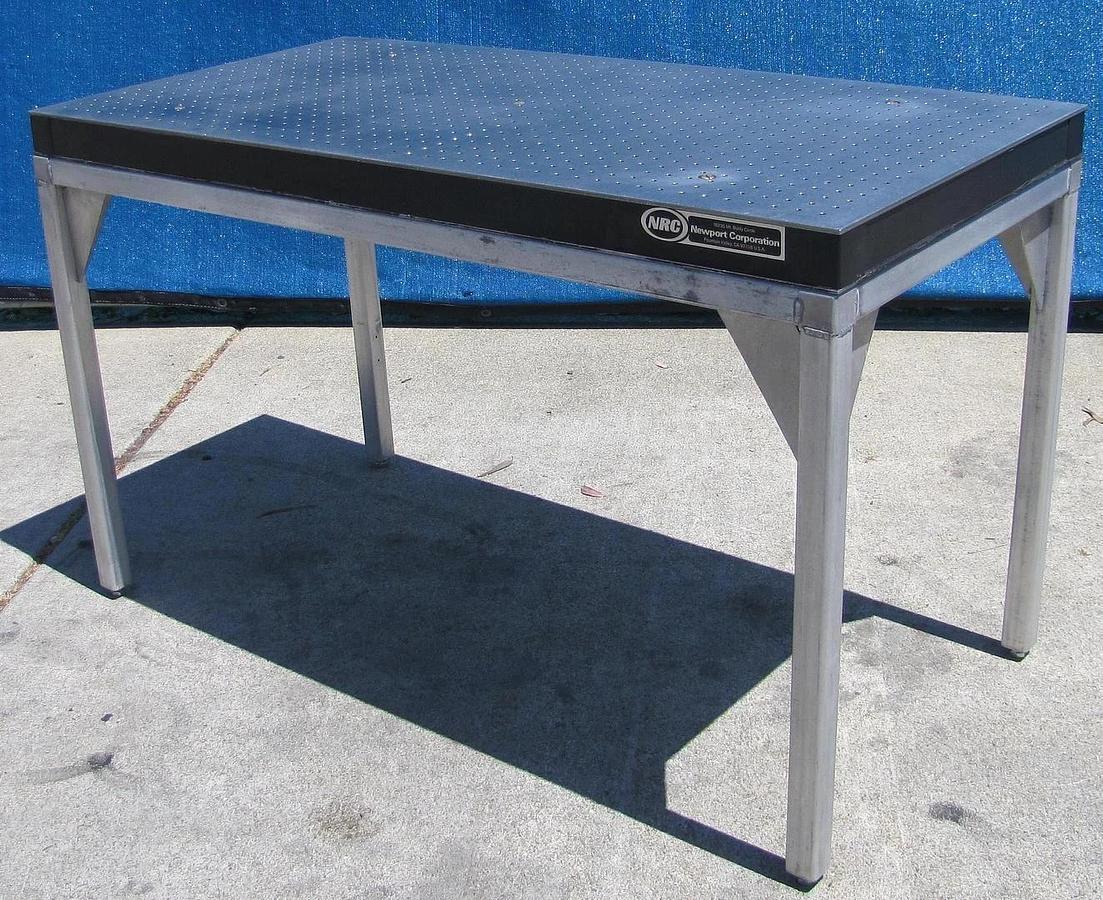 Used Newport NRC 48" x 24" Breadboard Optical Table With Legs Stand 29" High