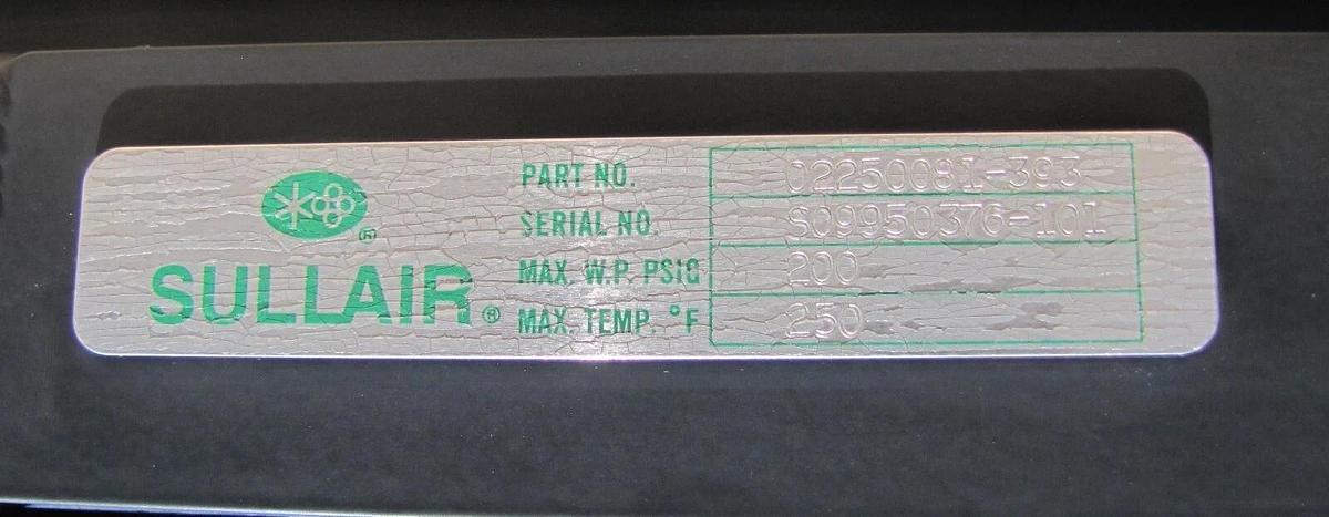 Used Sullair Air Oil Cooler 02250081-393 Part Replacement 50 HP Screw Air Compressor
