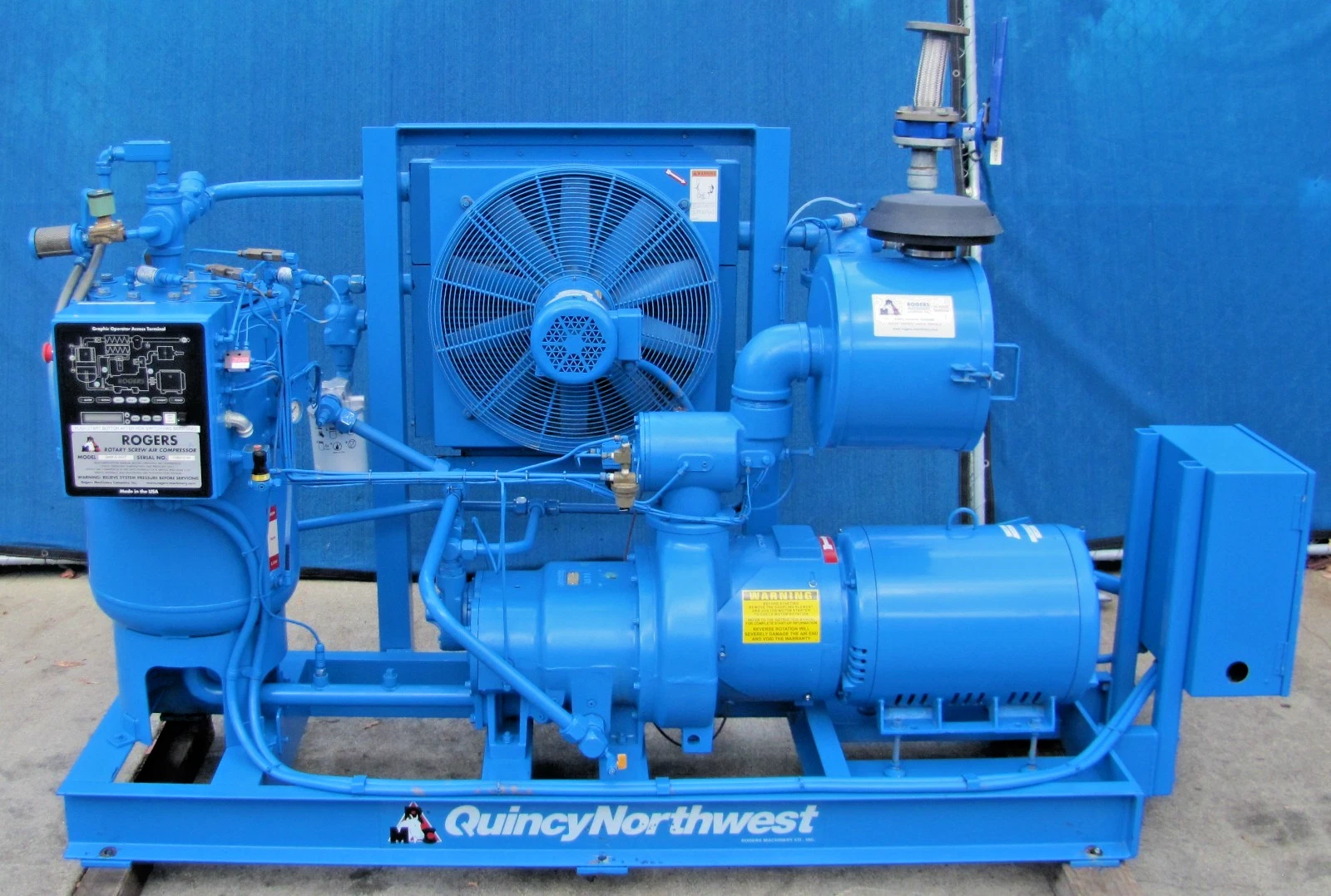 Used Quincy QNW G-242-F 50 HP Rotary Screw Air Compressor 460V 3 Phase