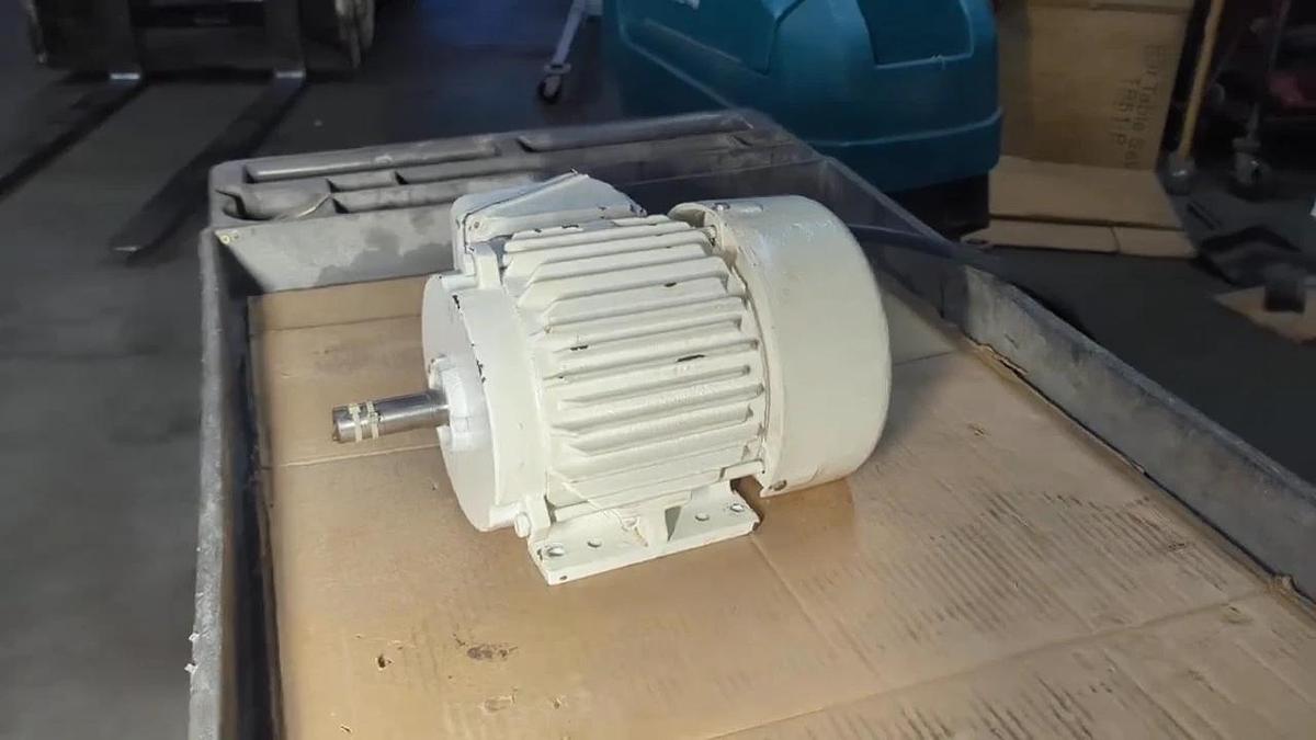 Used Sterling 2 HP Electric Motor 1730 RPM 230/460V 3 Phase 145T 7/8" Dia. Shaft