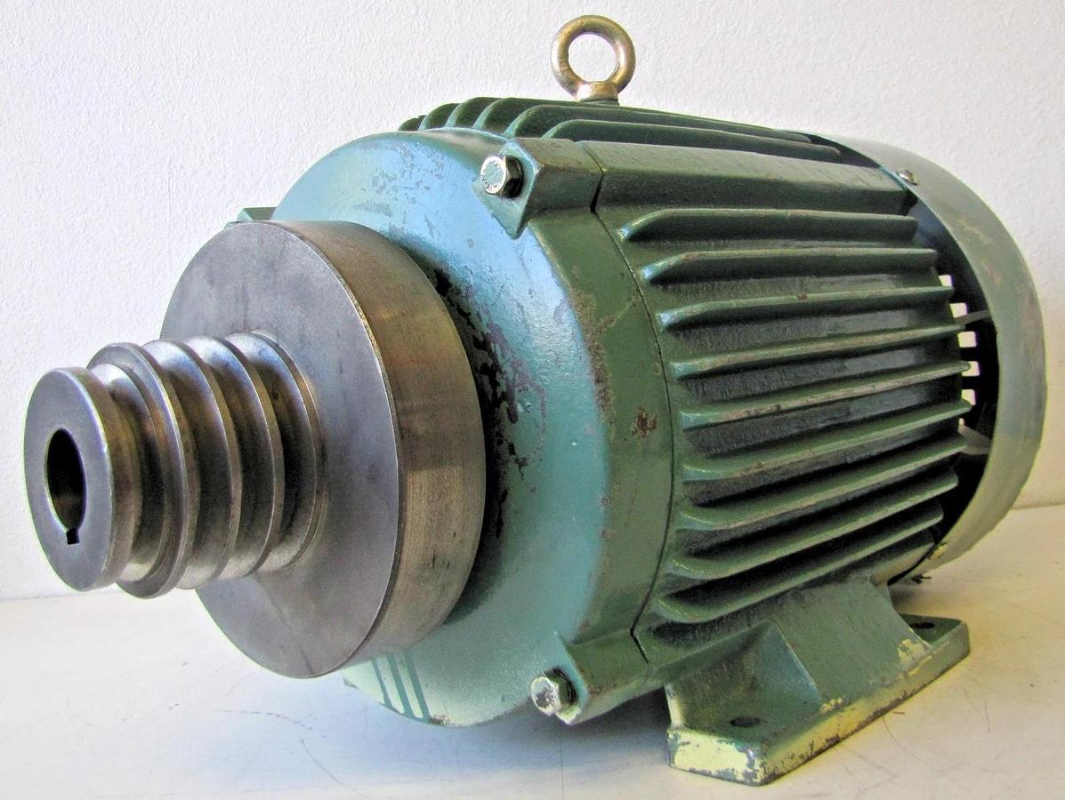 Used Shing Seng 5HP/2.5HP 2-Speed Electric Motor 220V 3 Ph Enco Lathe NCO 405G x 1000