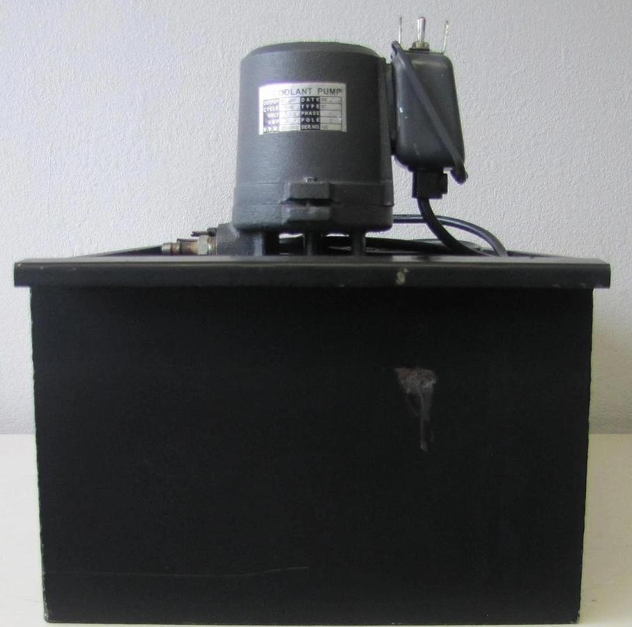 Used Industrial Coolant Pump 1/8HP With 24" Long x 12" Wide x 8" Deep Tank 110 VAC