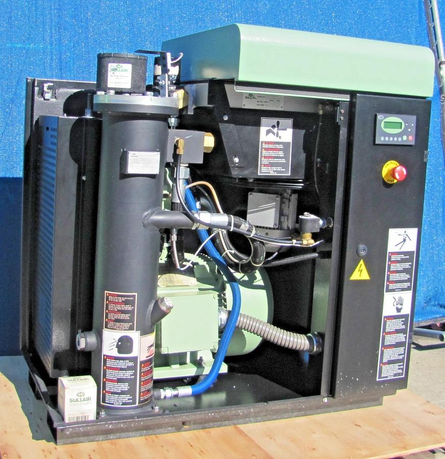 Used Sullair ShopTek ST1100 Rotary Screw 15 HP Air Compressor Only 18,213 Hours