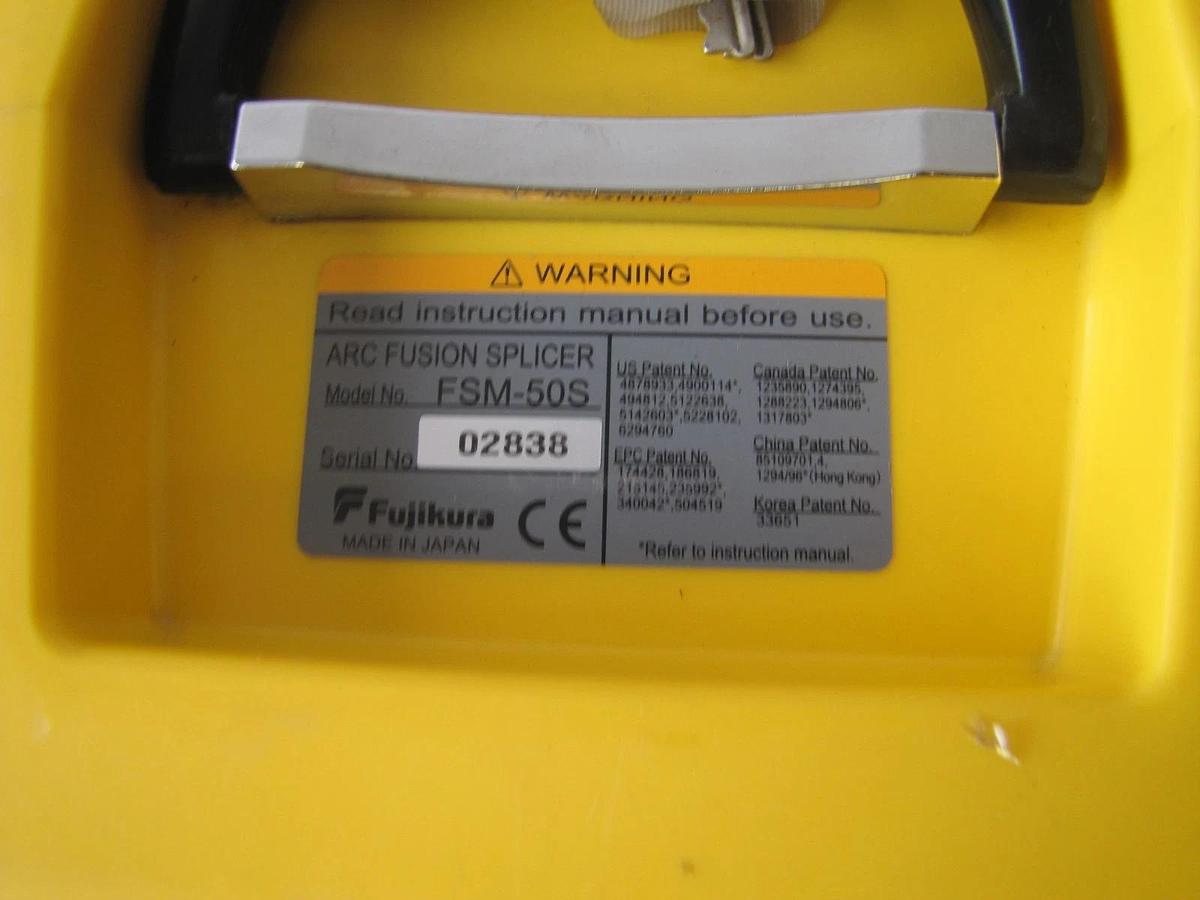 Used Fujikura FSM-50S Optical Fiber Arc Fusion Splicer AS IS with Case and Manual #2