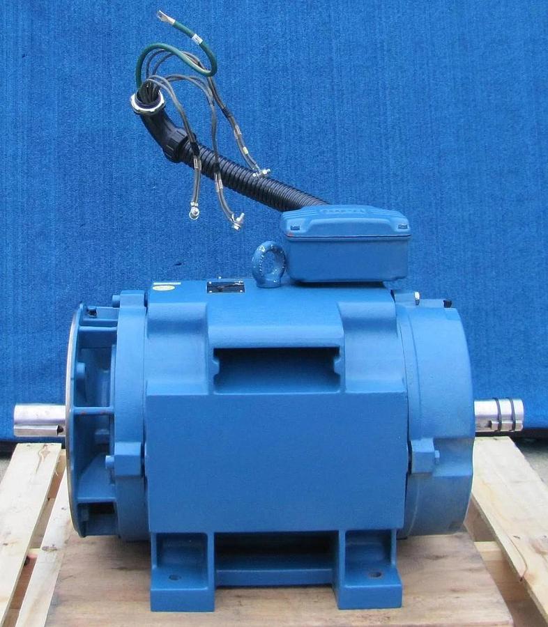 Used Weg 40 HP Electric Motor 208-230/460V 3 Ph 324TCZ 1775 RPM 1-7/8" Double Shaft