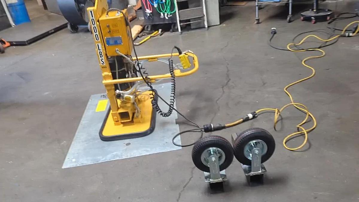 Used Anver 1000 lbs  Electric Powered Vacuum Pad Lifter Lift ET100S-FP 90° Tilting #2