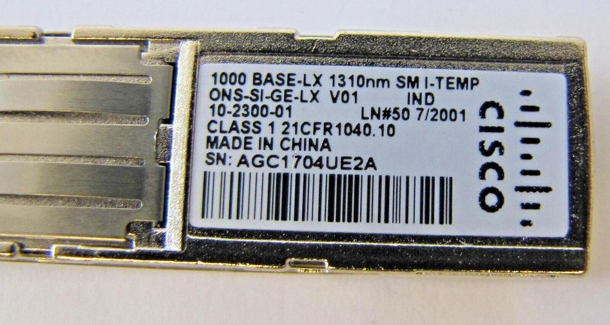 Used Lot of 2 Cisco ONS-SI-GE-LX Gigabit 1000 Base-LX Optical Transceiver