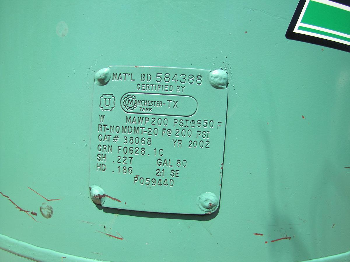 Used Speedaire 10 HP Piston Air Compressor with 80 Gallon Tank 175 PSI 230V 3 Phase