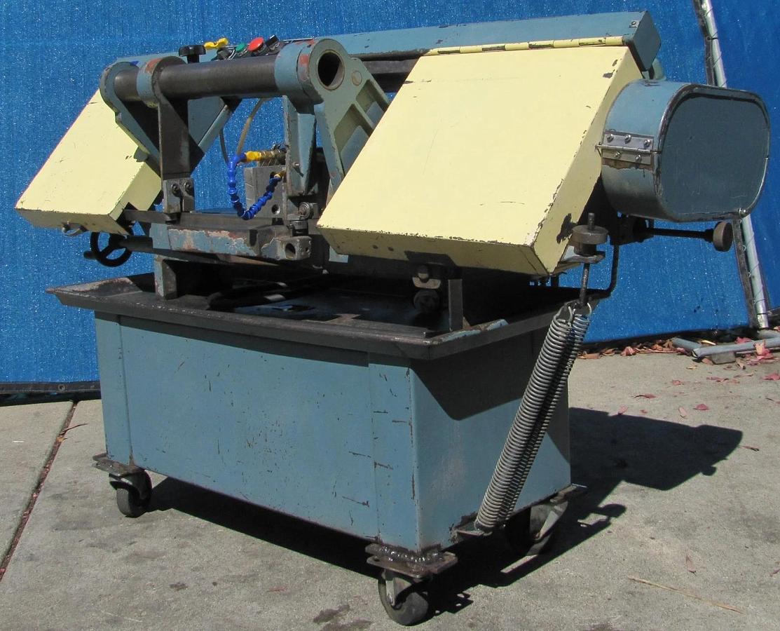 Used Delta Rockwell Model 9 Horizontal Metal Bandsaw 1 HP 220V 3PH Coolant Pump Vise