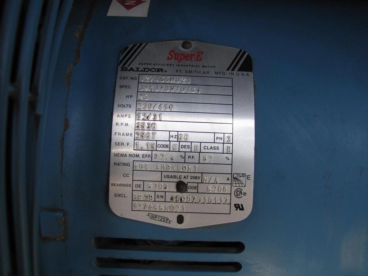 Used Quincy 25HP VFD Rotary Screw Air Compressor 120 Gal Tank 230V 3PH Only 34178 Hrs