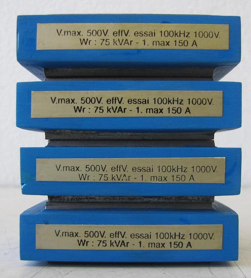 Used Lot of 4 Celem CP 30/75 High Frequency Capacitors 22nf Ohms 500V 150A 100 kHz