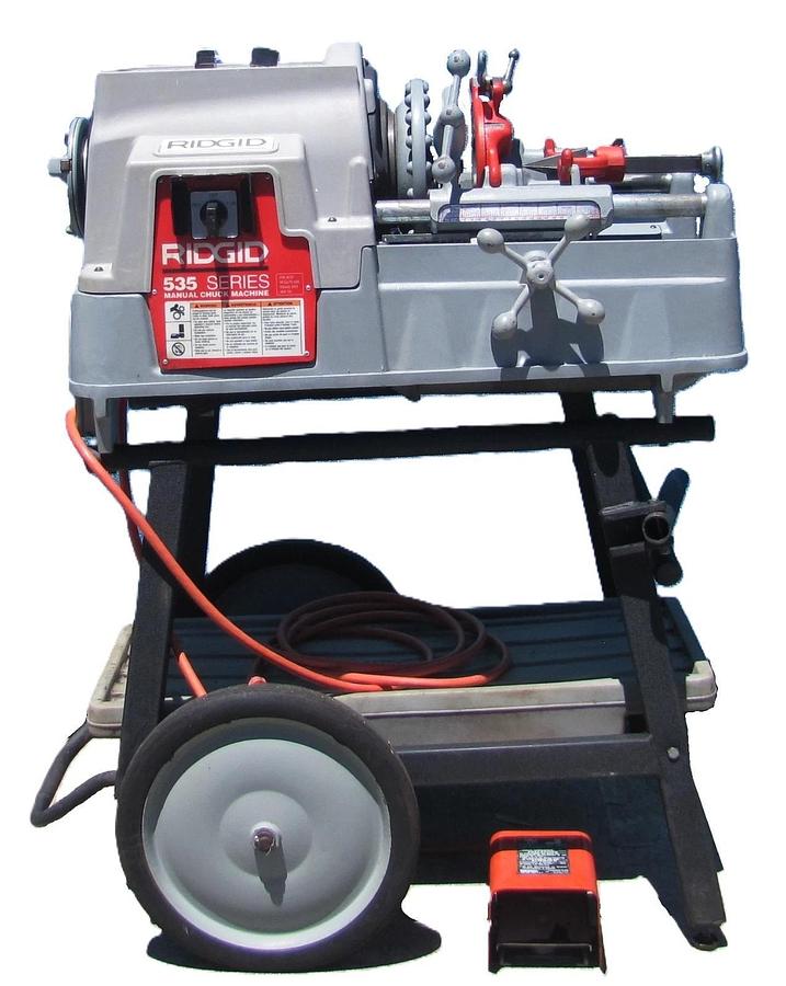 Used Ridgid 535 Series Pipe Threader Threading Machine With 811A Die Head 1/2" to 2"