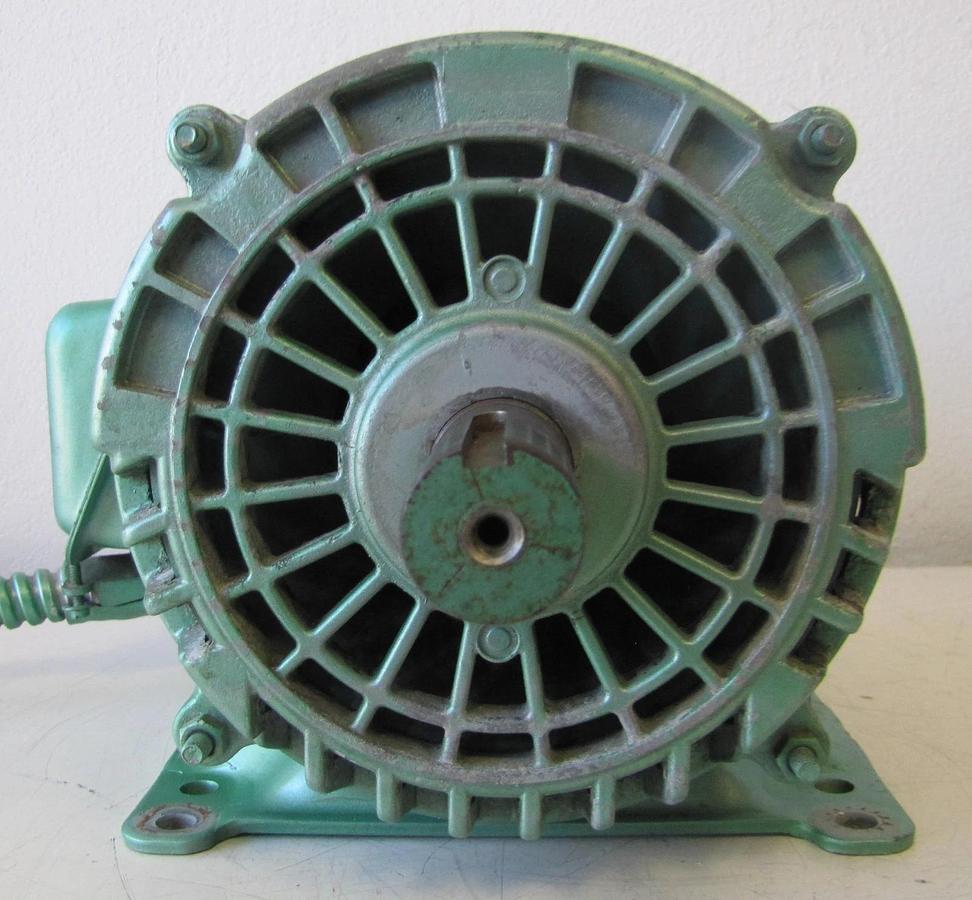 Used US Electrical 5HP Motor 208-230/460V 3 Phase 184T Frame 1735 RPM 1-1/8 Shaft