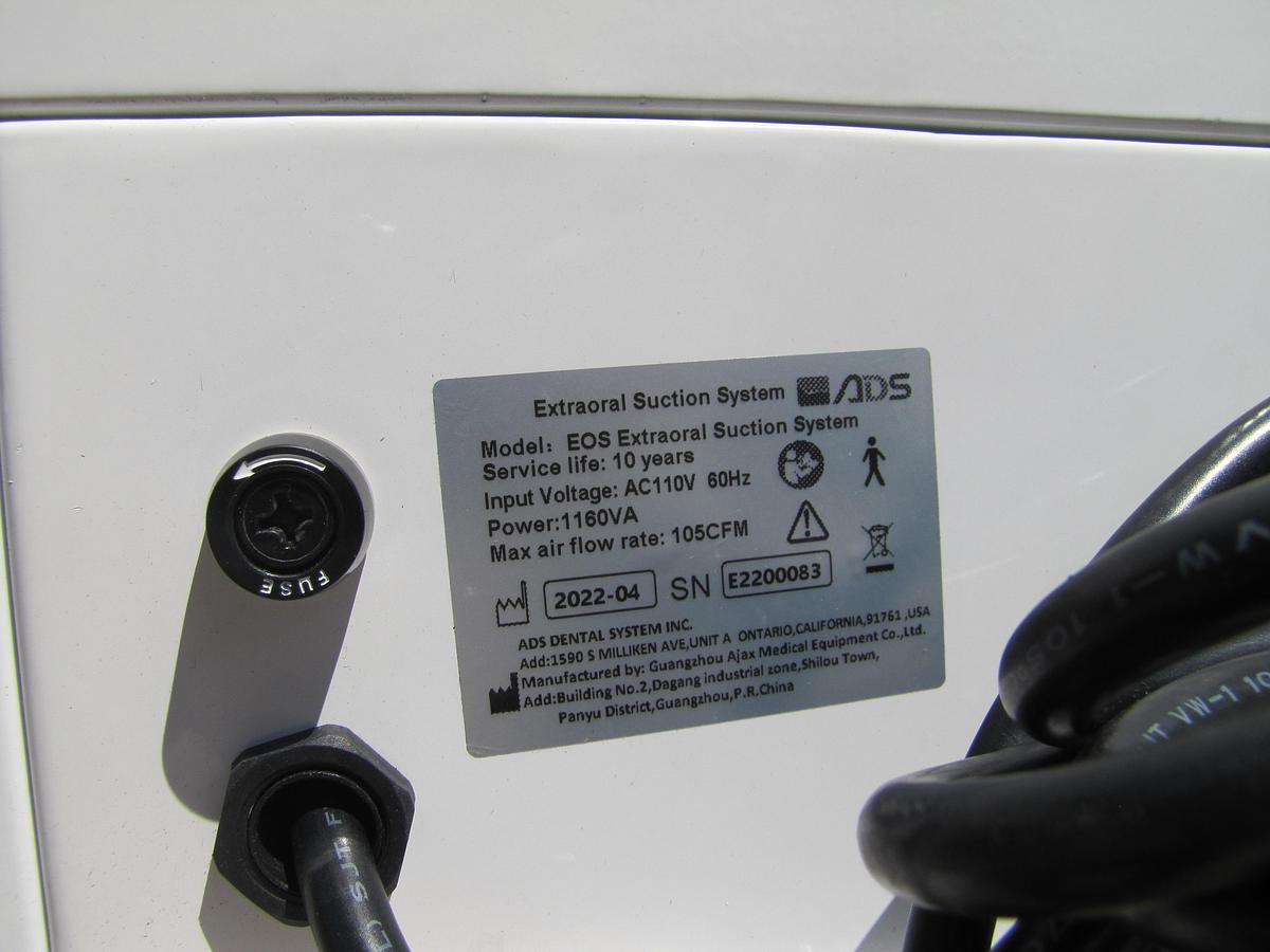 Used ADS Dental Extraoral Suction System EOS 105 CFM 110V AS IS New But Missing Hose