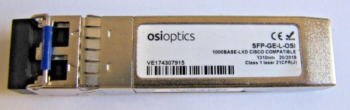 Used Lot of 2 Osioptics SFP-GE-L-OSI Gigabit 1GE 1000Base-LXD Optical Transceiver