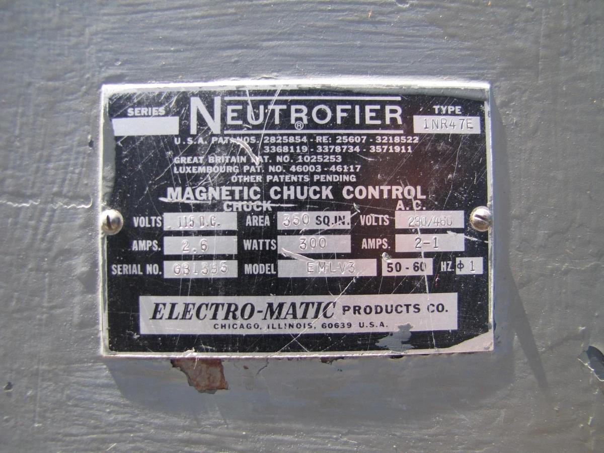 Used Thompson Type B Surface Grinder Grinding Machine 12"x24" Magnetic Chuck 220V 3PH