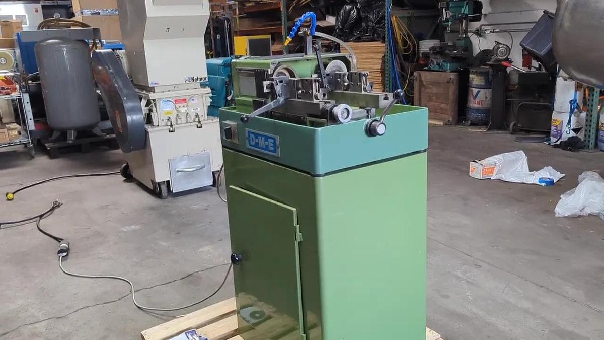 Used DME Pin Tool Grinder and Cutter Cut Off Machine With Coolant Pump 230V 3 Phase