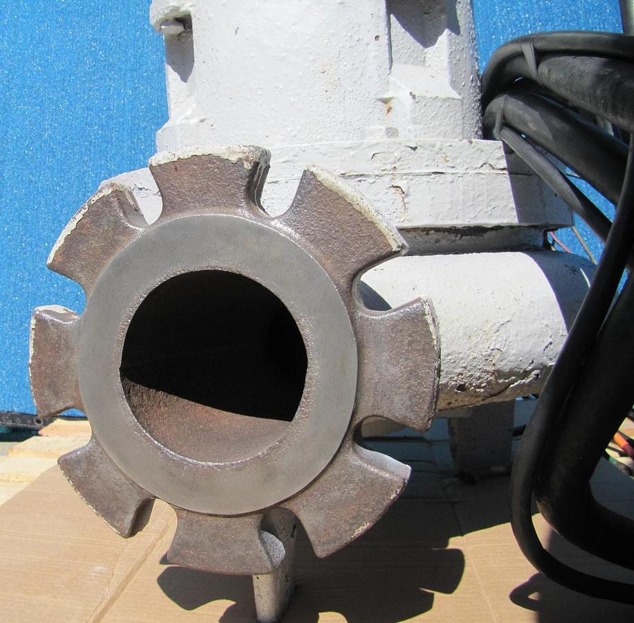 Used Reliance 40HP Submersible Trash Water Sump Pump 460V 3PH 4" Outlet 25 Ft Cable