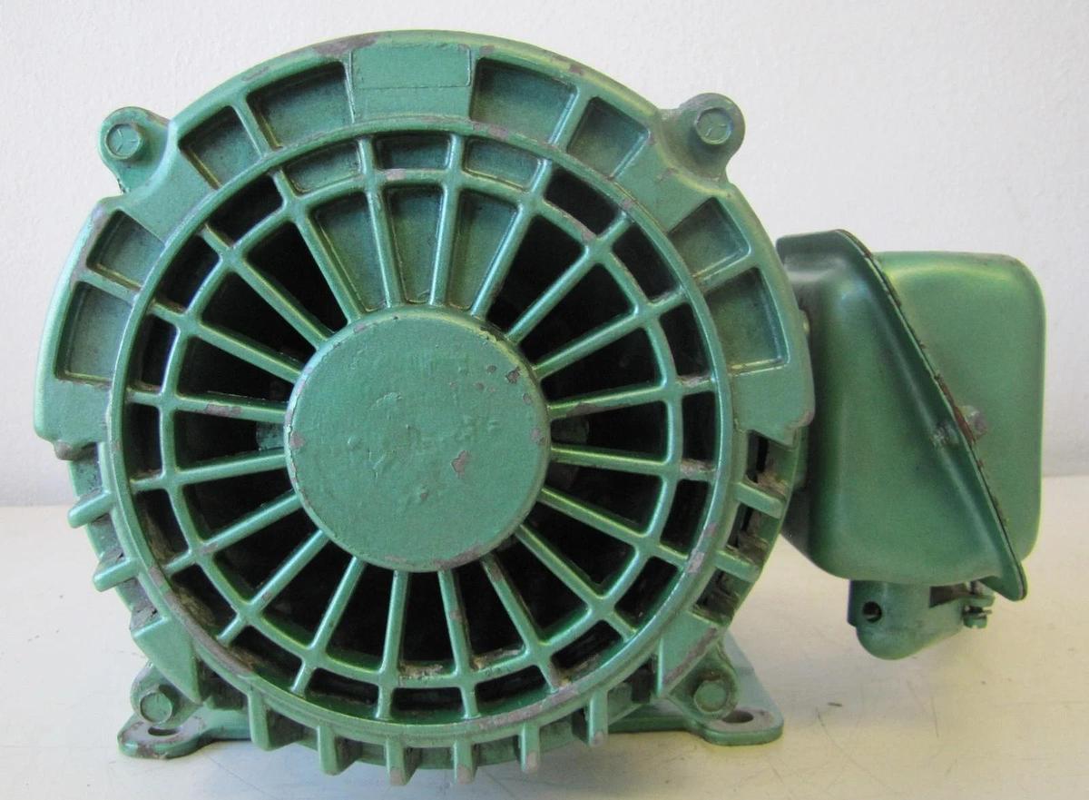 Used US Electrical 5HP Motor 208-230/460V 3 Phase 184T Frame 1735 RPM 1-1/8 Shaft