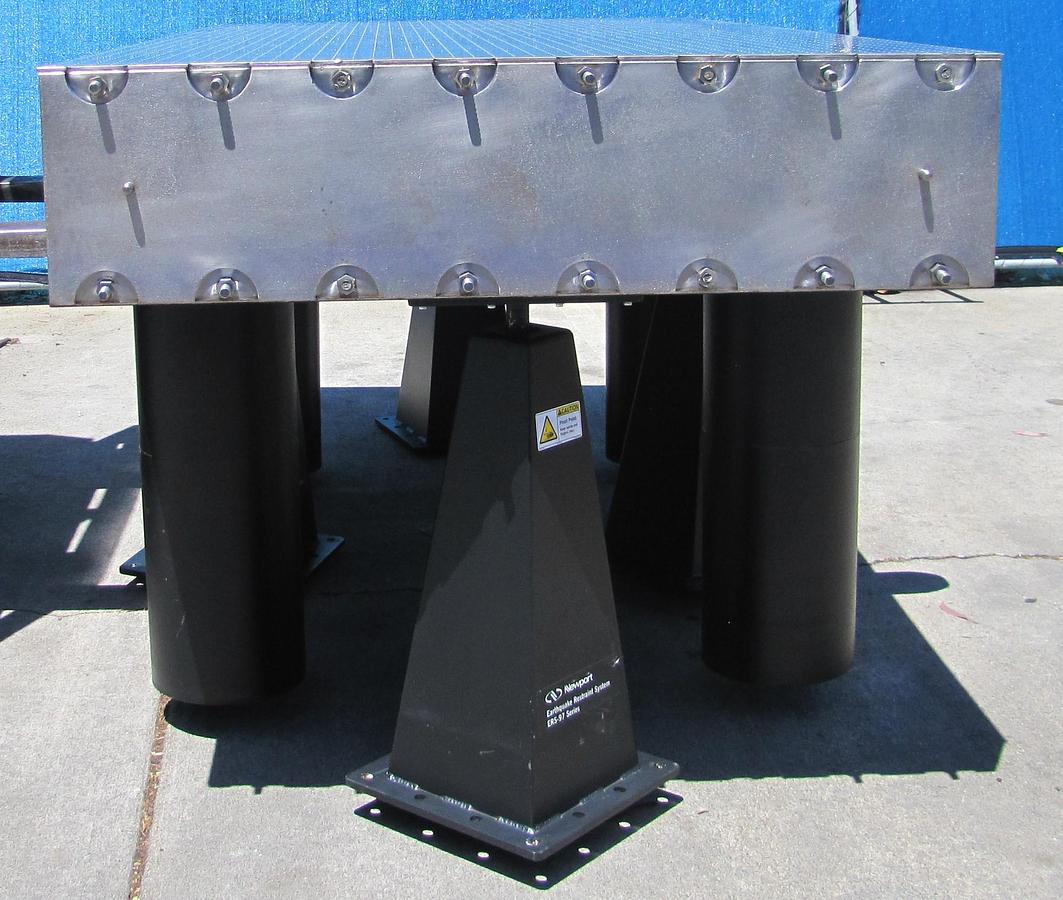Used Newport RS 4000 8' x 4' Optical Breadboard  Sealed Hole Table Top RL-2000 Legs