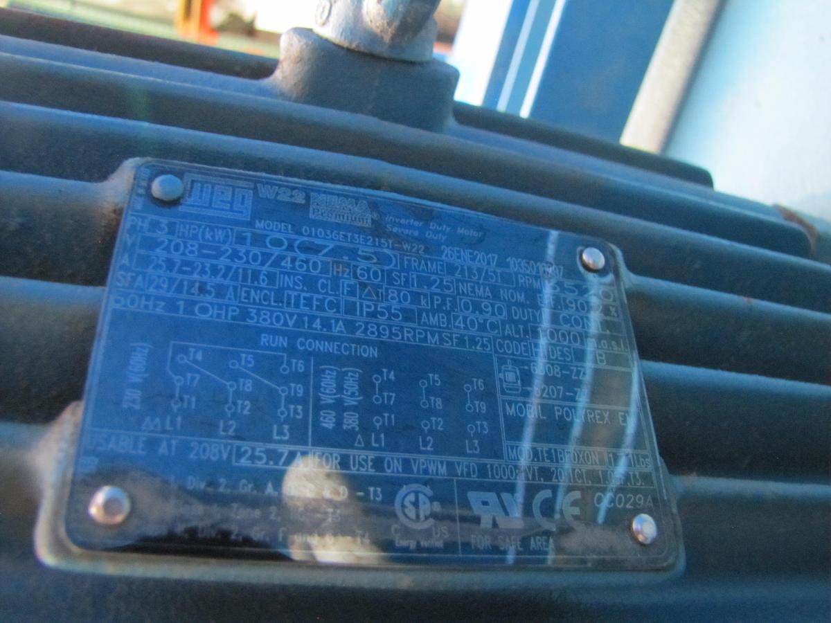 Used Filter 1 Hydrotron 10 HP Wet Dust Collector 5000 CFM NG HWF-5-50-10-VF 460V