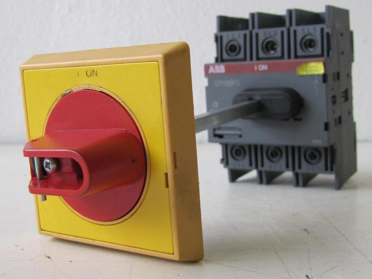 Used ABB OT100F3 50A Disconnect Switch 690V 3 Pole 3PH 10HP 230V 25HP 460V w/ Handle