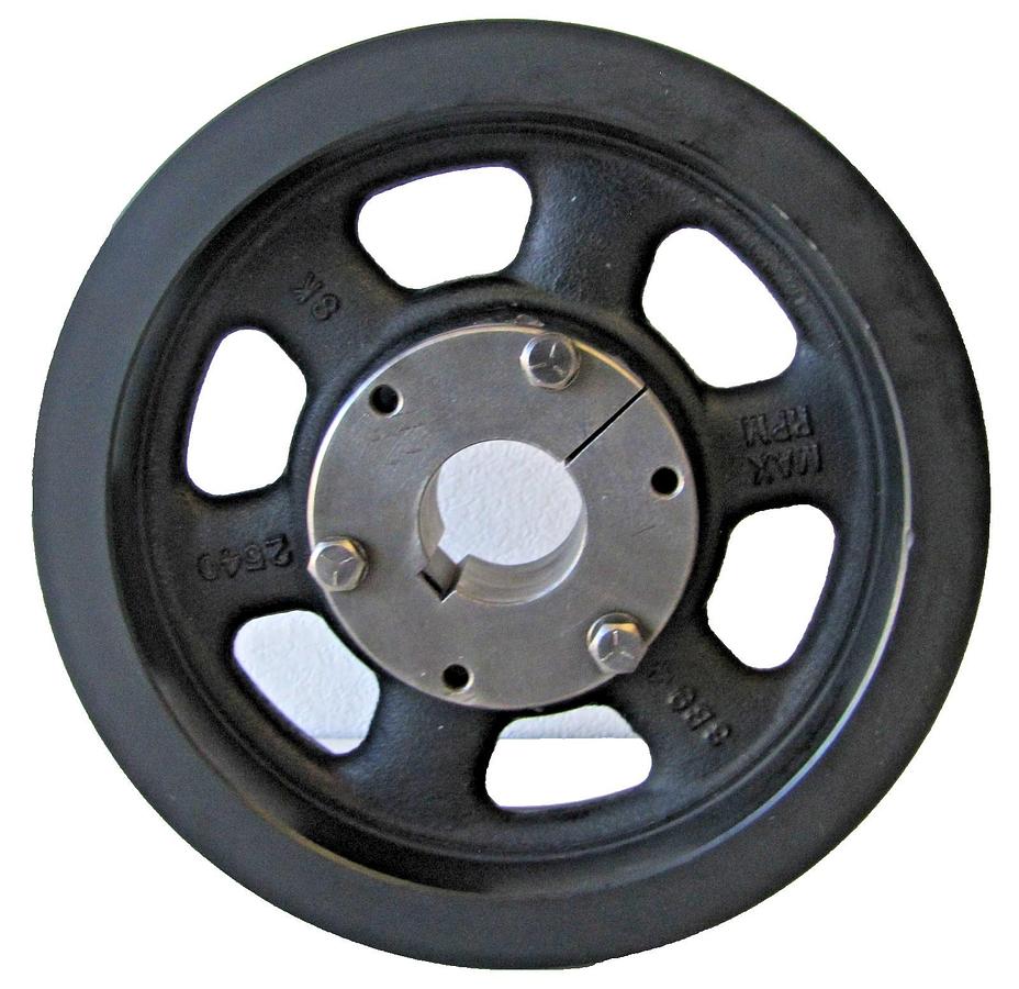 Used SK 3B94 3 Groove V-Belt Pulley 9.75" OD with Bushing 1-5/8" Keyed Bore