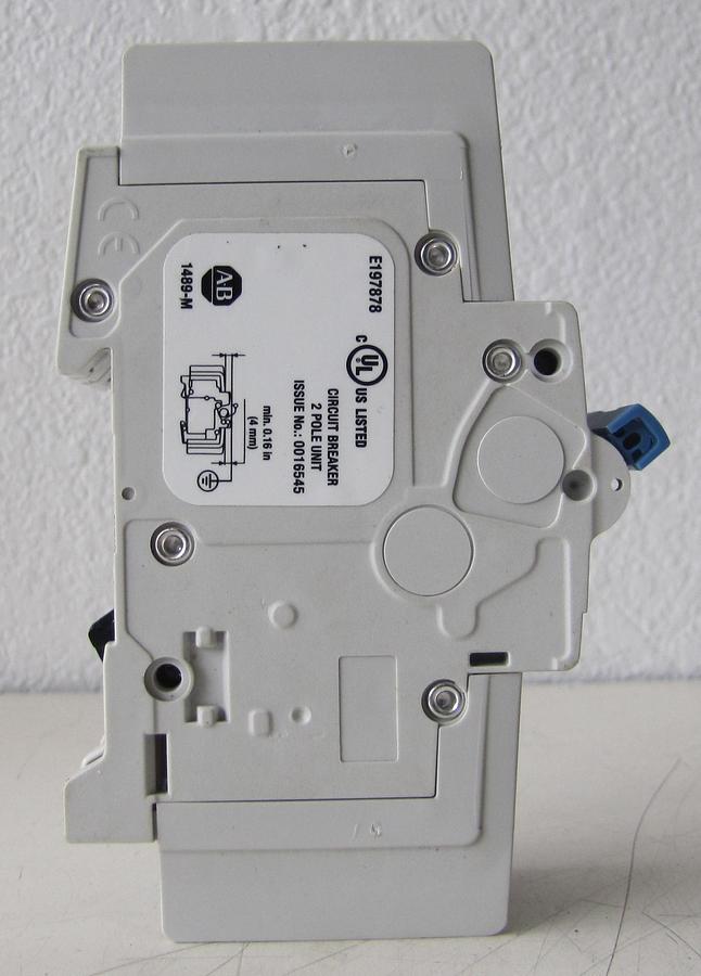 Used Allen Bradley AB 2 Amps Miniature Circuit Breaker 1489 M2D020 2A 480/277V