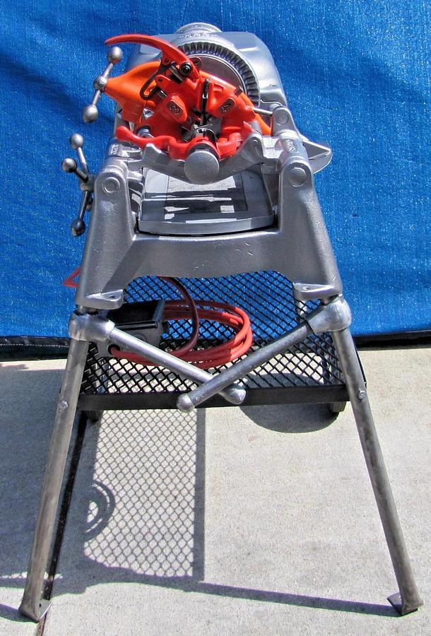 Used Ridgid 535 Pipe Threader 1/2" to 2" Pipe Threading Machine with 815A Die Head #2