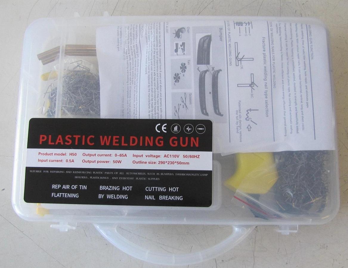 Used Plastic Welding Gun Kit H50 Soldering Tool Welder With Staples