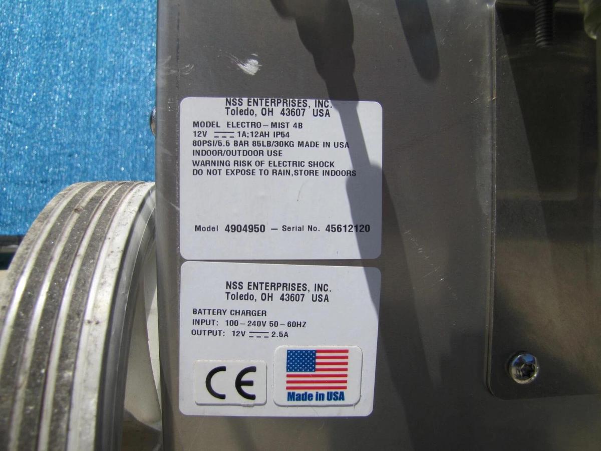 Used NSS Electro Mist 4B 4 Gallon Cordless Electrostatic Disinfectant Sprayer  #2