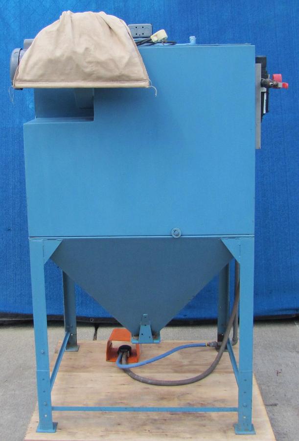 Used Process Systems Sand Blast Blasting Cabinet with Dust Bag Collector New Gloves