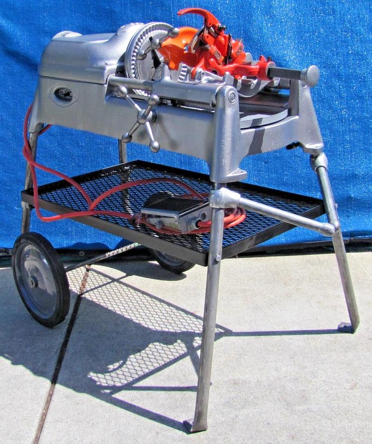 Used Ridgid 535 Pipe Threader 1/2" to 2" Pipe Threading Machine with 815A Die Head #2