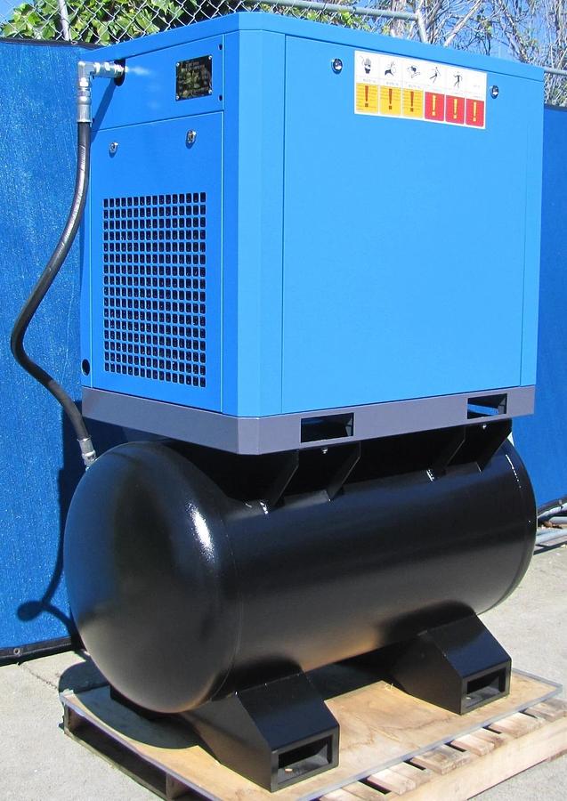 Used 2025 Maximus 10 HP Rotary Screw Air Compressor with 80 Gallon Tank 230V 3 Phase