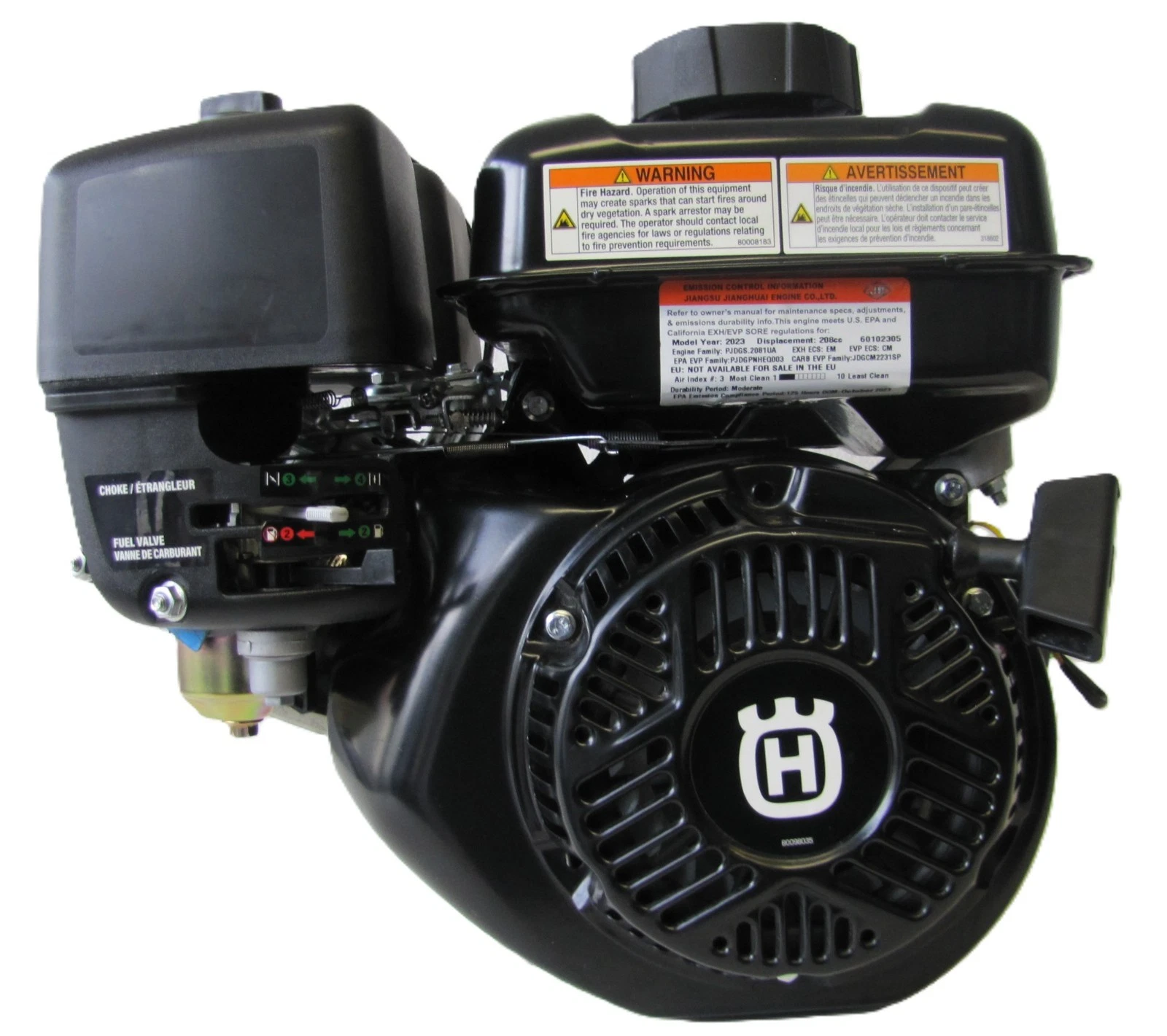 Used Husqvarna Briggs & Stratton 9.5 HP Gasoline Engine CR950 208cc 3/4" Shaft