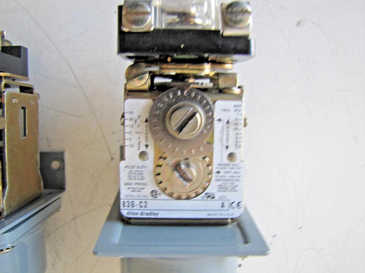 Used Lot of 3 Allen Bradley 836-C2 Electric Control Pressure Switches 65 PSI 24-600V