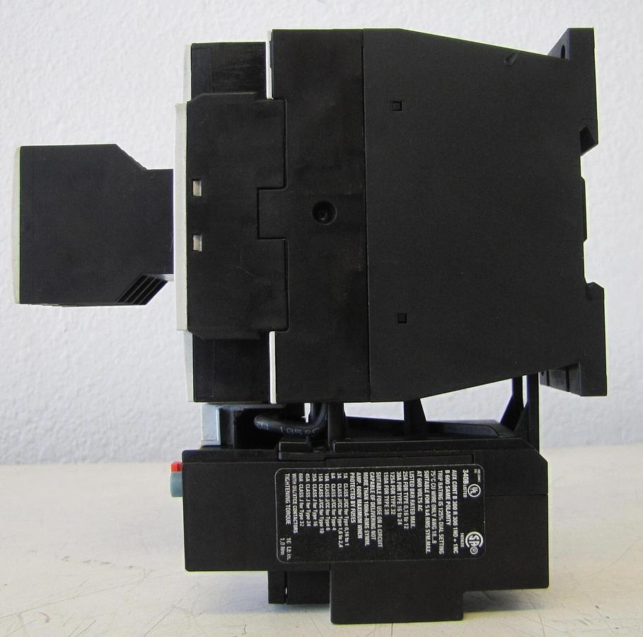 Used Eaton 40 Amp DIL M17-10 Motor Starter Contactor 24 VDC Coil and Overload Relay