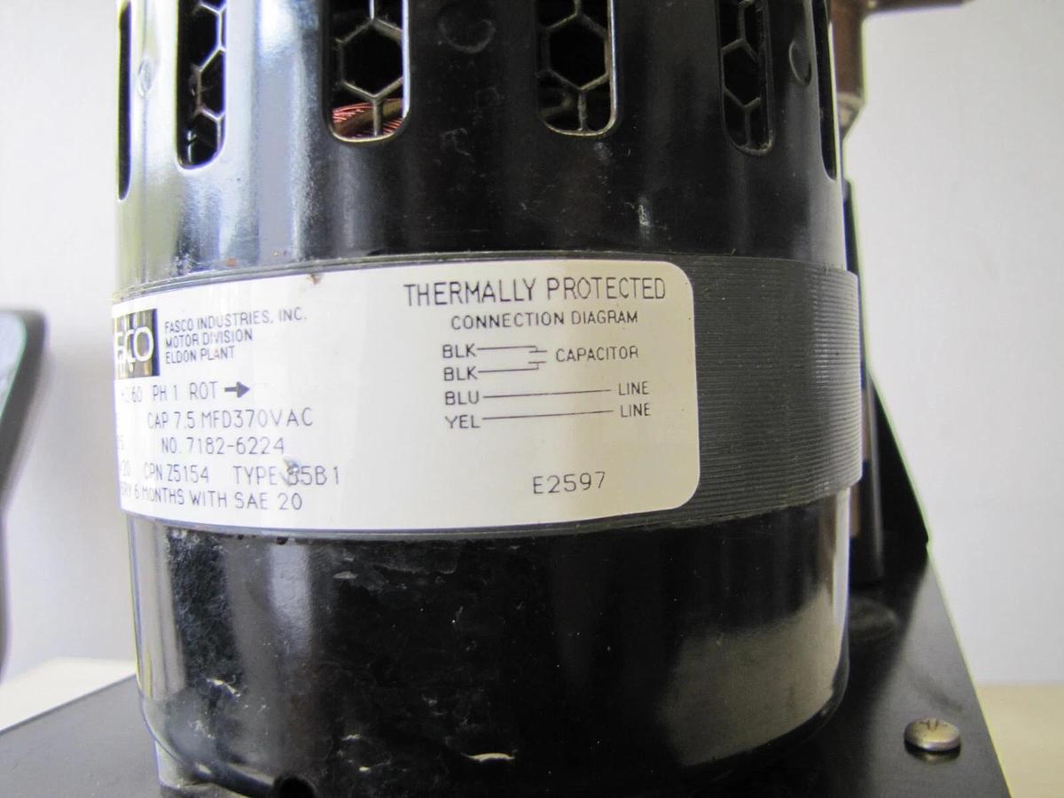 Used Beckett Condensate Pump 460V 1 Phase CU554ULHT Fasco Electric Motor  1/5 HP 60Hz