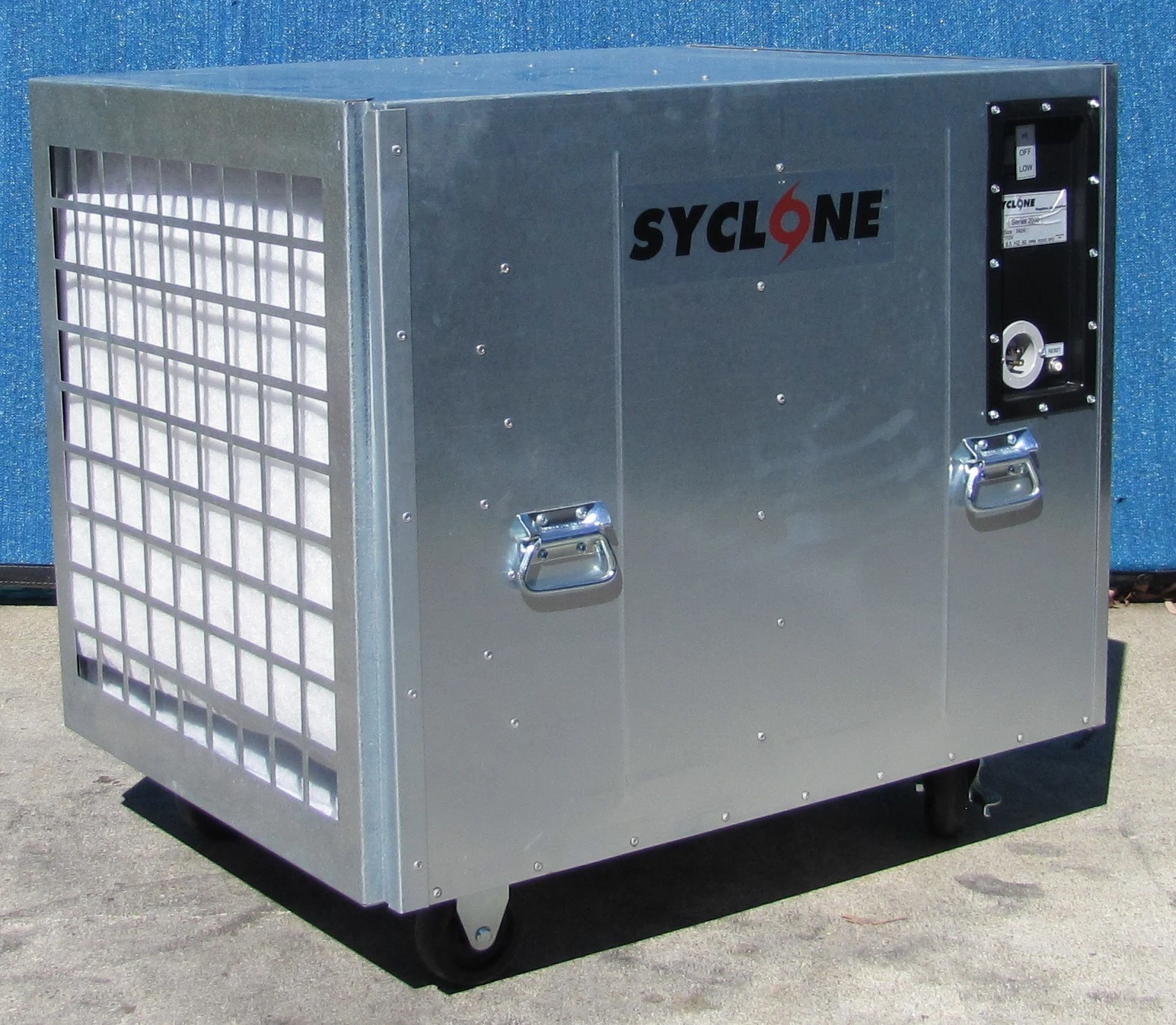 Used Syclone Negative Air Scrubber HEPA Filter 2000 CFM 115V 2 Speed Duct Port 29261