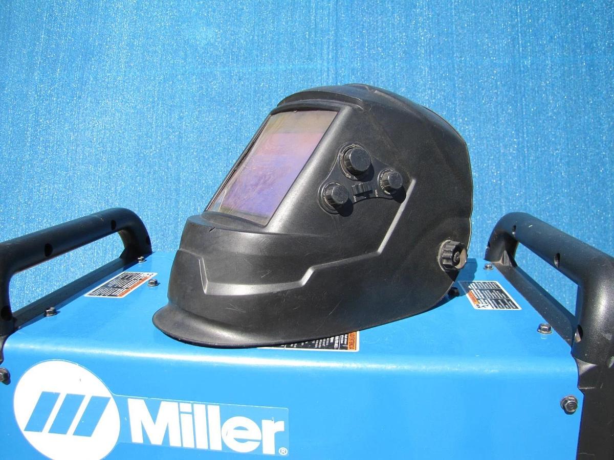 Used Miller Millermatic 255 MIG Pulsed MIG Welder 230V 3 Phase 7in LCD Cart Helmet