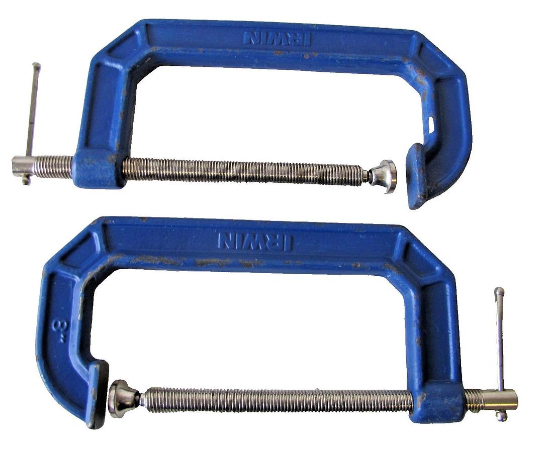 Used Pair of Irwin Quik-Grip 8" C-Clamps 225108