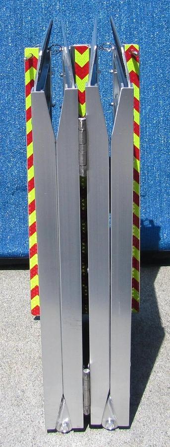 Used Aluminum Multi-Fold Loading Ramp 600 lb 4 ft x 28.5 in Wide Portable Folding