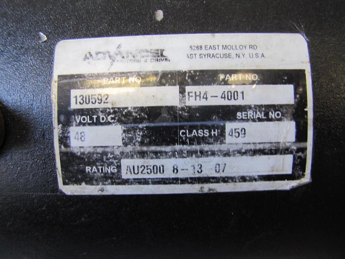 Used Advanced 130592 FH4-4001 Bendi Forklift Drive Wheel DC Electric Motor 48VDC 48V