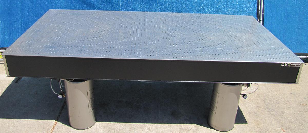 Used Newport MST 8' x 4' Breadboard Optical Table Top with Pneumatic Isolation Legs