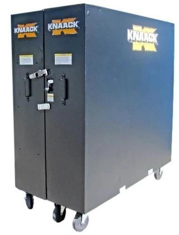 Used Knaack 100 Bi-fold Folding Rolling Storage Cabinet 65" x 30" x 60" with New Lock