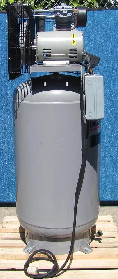 Used Ingersoll Rand 5 HP T30 Upright Piston Air Compressor 80 Gallon Tank 230V 3 Ph