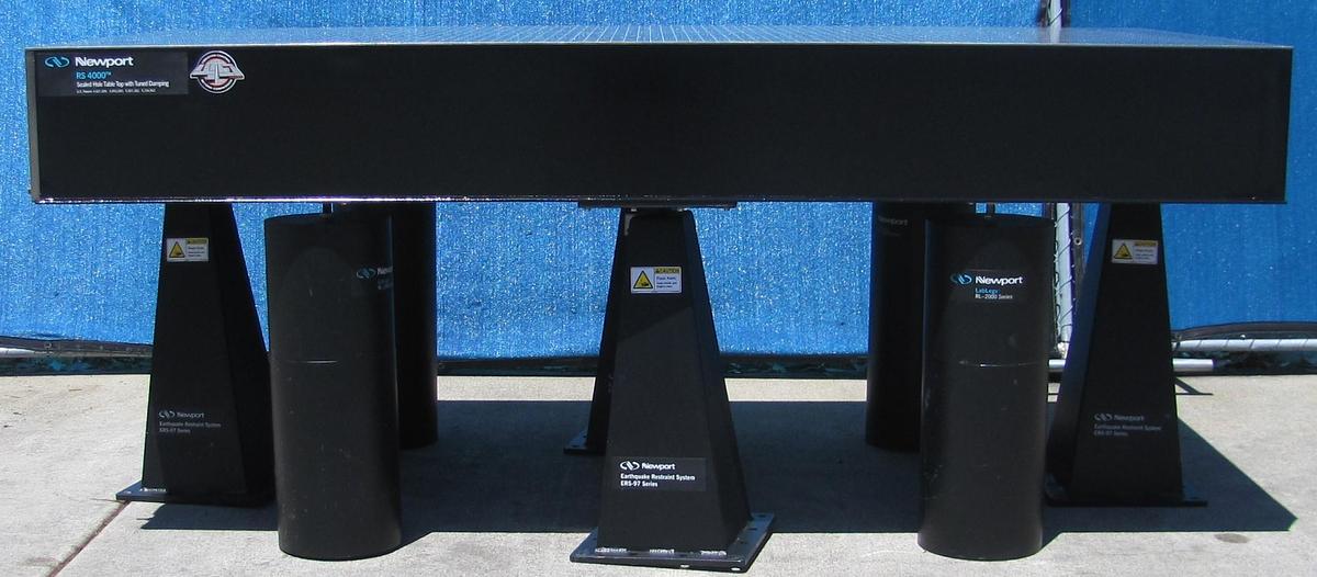 Used Newport RS 4000 8' x 4' Optical Breadboard  Sealed Hole Table Top RL-2000 Legs