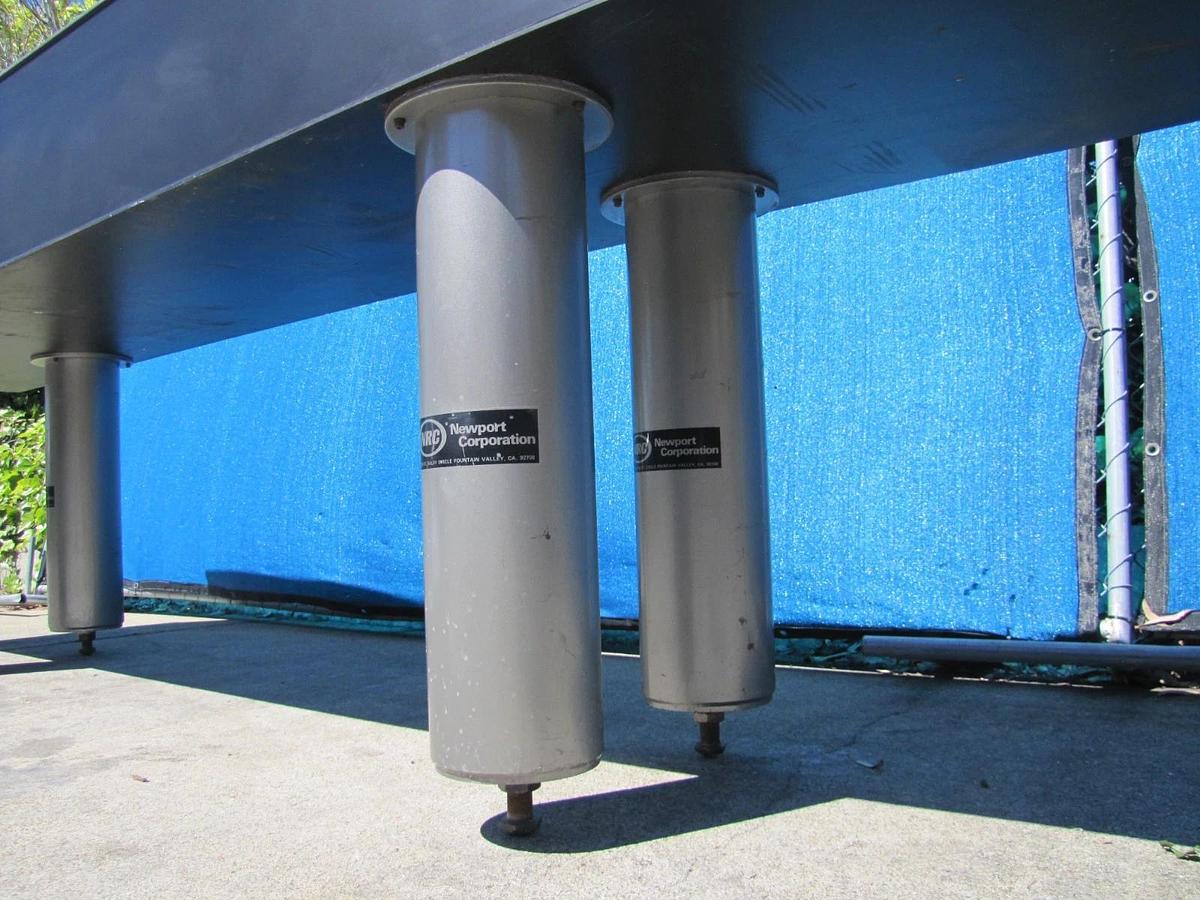 Used Newport RS 3000 10' x 2' Optical Breadboard Sealed Hole Table Top with Legs