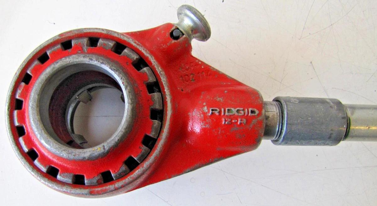 Used RIDGID 12-R Exposed Ratchet Threader Set 1/8", 1/2", 3/4", 1", 1-1/4", 1-1/2", 2 95691552075